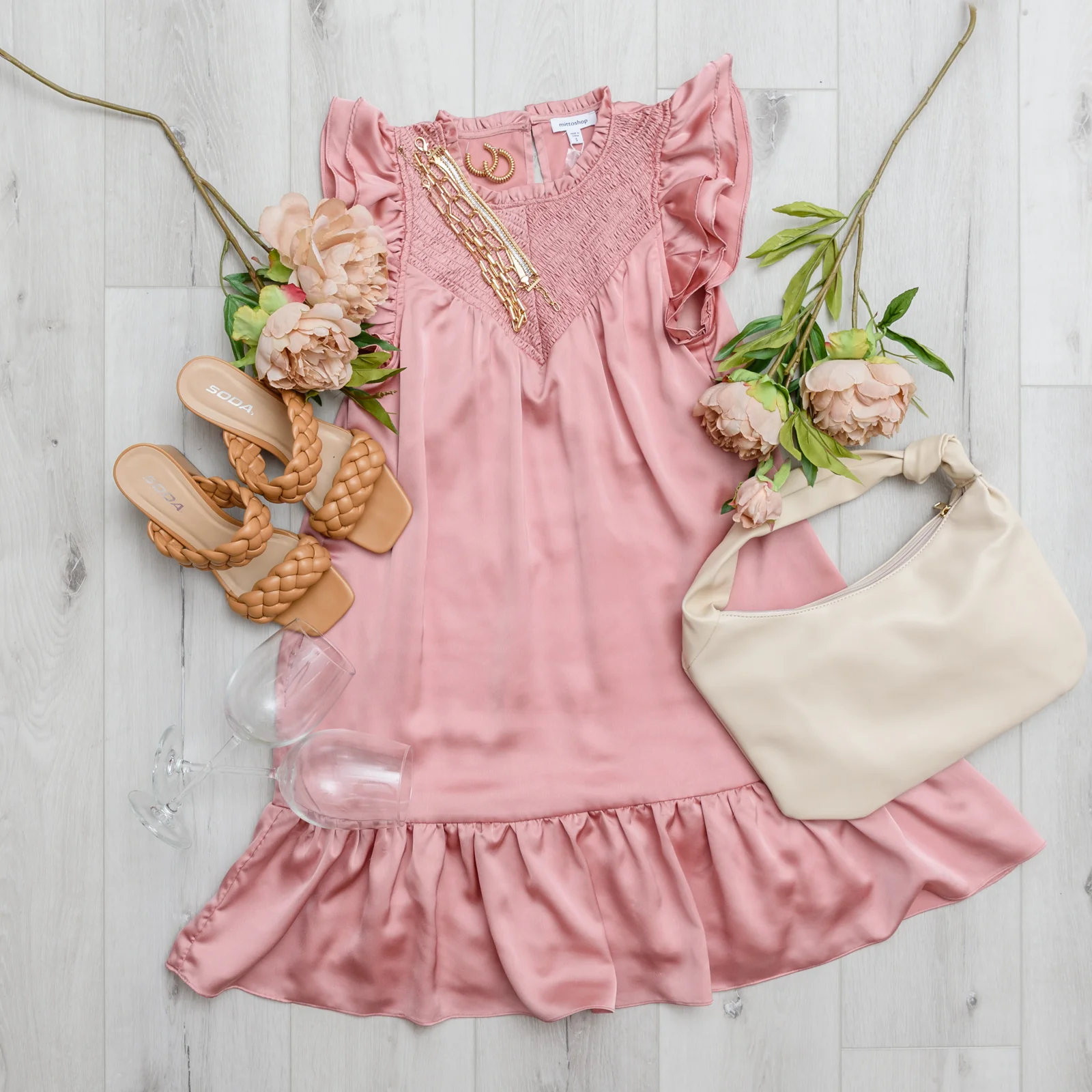 Pink-Mini-Dress-Styling